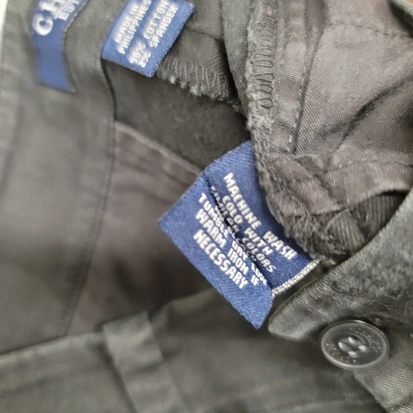 Chaps Pants Womens 4 Black Straight Dress Slacks Casual Flat Front Pockets Work - Picture 6 of 11